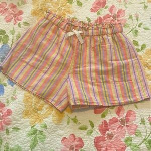 Crewcuts Striped Shorts Girls Drawstring Waist and Front Pockets Size 12